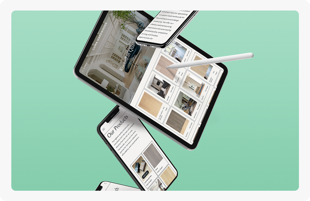 Portfolio showcase across multiple devices